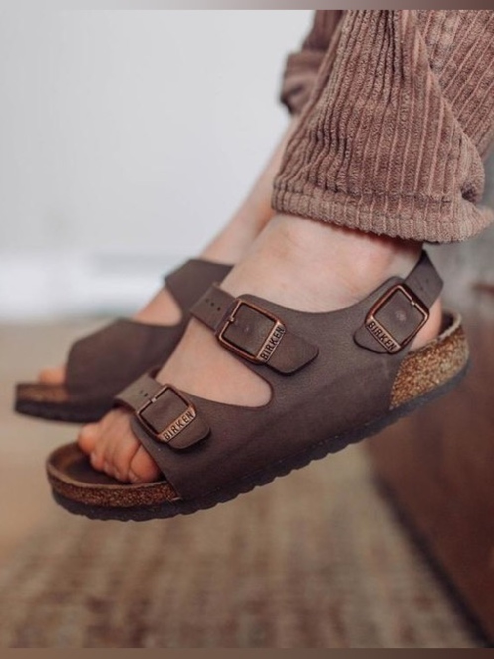 Birkenstock Roma Kids Sandals - Birkibuc Mocha